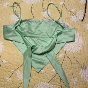 Princess Polly neon green scarf top with straps